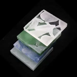 Placas de piedra Artificial personalizadas para decoración de Hotel, paneles de cristal de Jade para suelo, revestimiento de pared y encimeras