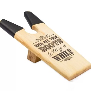 Calzascarpe in Legno di Pino con Incisione, Estrattore per Stivali e Scarpe con Borsa da Viaggio, Colore e Logo Personalizzabili, Decorazione per la Casa - Product Image 4