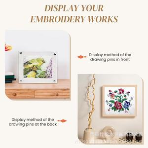 Wooden Cross Stitch <b>Frame</b> Stretch Rod Solid Wood Canvas <b>Frame</b> For Painting Diamond Art <b>Wall</b> Mount Rectangular Durable - Product Image 4