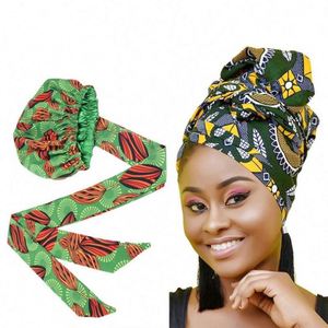 Foulard double couche Ankara unisexe avec bande à nouer, bonnet ajustable pour usage quotidien et toutes saisons - Product Image 1