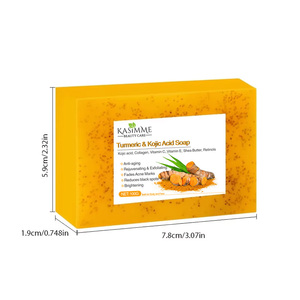 Savon hydratant biologique à l'acide kojique et au curcuma, anti-acné, nettoyage en profondeur, blanchissant, éclaircissant, pour peaux sèches, contrôle du sébum, savon <span class=keywords><strong>de</strong></span> <span class=keywords><strong>bain</strong></span> - Product Image 6