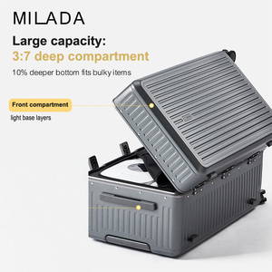 <span class=keywords><strong>Valise</strong></span> de voyage en <span class=keywords><strong>polycarbonate</strong></span> PC de 20/24/26/28 pouces, design tendance, roues silencieuses, bagages à main, directement de l'usine - Product Image 3
