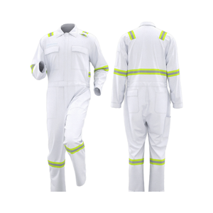 Combinaison de travail <span class=keywords><strong>en</strong></span> coton pur, couleur unie, printemps et automne, vêtements de travail tout <span class=keywords><strong>en</strong></span> coton, bande réfléchissante, personnalisation - Product Image 1