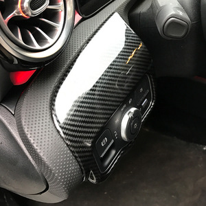 Panel de Control de Faros Mercedes-Benz, Textura de Fibra de Carbono, Acabado Interior Negro Piano, Modificación W177 C118 - Product Image 1