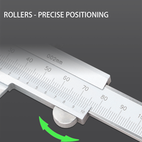 NEWJieLi NYK-200 Calibre à vernier 200 mm en acier inoxydable, outil de mesure, précision IP54, résolution 0,04 mm, précision 0,02 mm