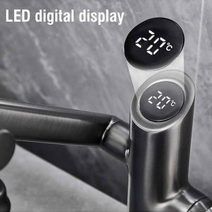 Robinet de lavabo mécanique multifonctionnel SANIPRO avec affichage numérique LED intelligent, rotation libre, robinets de lavabo - Product Image 2