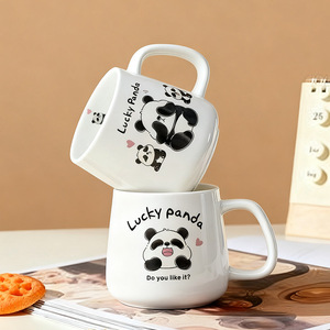แก้วเซรามิคลายแพนด้าสุดน่ารัก ดีไซน์การ์ตูน เหมาะสำหรับเป็นของขวัญและใช้ในชีวิตประจำวัน - Product Image 1