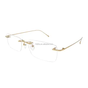 Ботильоны из замшевой кожи, фабричного изготовления 18K чистого золота AU750 металлические очки рамки УНИКАЛЬНЫЕ Солнцезащитные очки для мужчин