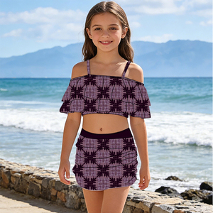 Conjunto de Bikini de 3 Piezas para Mujer, Diseño Hawaiano, Estampado, Ecológico y Cómodo, Traje de Baño para Damas y Adolescentes - Product Image 5