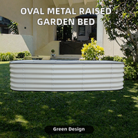 Jardinière surélevée en métal au design moderne, revêtement poudré, écologique, durable, pour légumes, fleurs, herbes, utilisation au sol à la maison, TOPSTAR