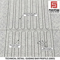 Dalles de pavage tactiles en granit blanc sésame G603 pour métros et trottoirs - Conformes ADA pour la construction de voies pour aveugles