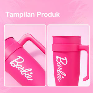 Miniso <span class=keywords><strong>Barbie</strong></span> Nouveau Gobelet à paille géant en acier inoxydable 304, capacité 1600 ml, motif <span class=keywords><strong>dessin</strong></span> <span class=keywords><strong>animé</strong></span> pour boire de l'eau - Product Image 3