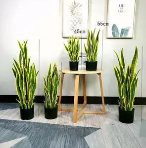 Planta de follaje verde para decoración del hogar, plantas artificiales de serpiente, bonsái, gran oferta