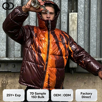 Veste matelassée réactive à l'eau personnalisée pour homme, streetwear, veste à capuche hydrochromique changeant de couleur, manteaux d'hiver décontractés OEM