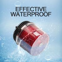 12V 24V LED-Blitz-Warnleuchte Wasserdicht Rot Blau Drehbarer Kennleuchte Auto Notfall Blitzlampe