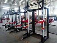 En gros Rack de squat et Smith Machine avec logo personnalisé en fer et métal, équipement de musculation pour la force et le renforcement des bras