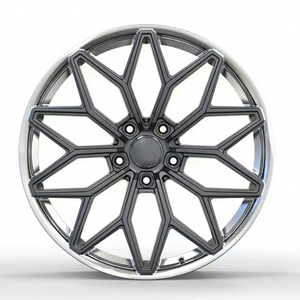Rines de Aleación Forjados con Acabado Brillante Oscuro, Diseño de 10 Radios, 20, 21 y 22 Pulgadas, 5x130, 5x112, 25mm, Lujo GT, Compatibles con Macan y Arteon - Product Image 2