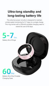 NFC Smart Ring R05 mit Gesten kontrolle Gesundheits überwachung Wasserdichter Schlaf Fitness Tracker Keramik LED-Anzeige - Product Image 5