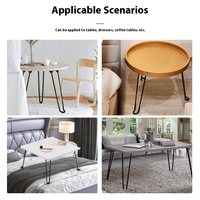 Pied de table pliable en métal au design moderne Support de jambe d'ordinateur à café pour le salon Accessoires de camping en plein air Style de panneau de bois