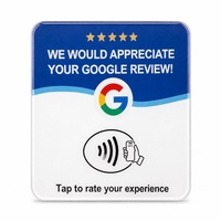 Carte de commentaires NFC avec code QR, autocollant de table pour café, boutique et restaurant, présentoir de compteur de commentaires sur les réseaux sociaux
