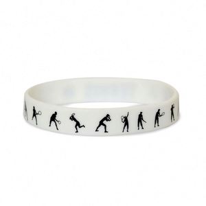 สายรัดข้อมือยางซิลิโคนลายโลโก้เทนนิสแบบกำหนดเอง สำหรับกีฬาและงานอีเว้นท์ ของตกแต่งงานปาร์ตี้ ของขวัญธีมเทนนิส - Product Image 6