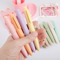 Mini stylo de poche mignon Portable Macaron Press Gel Pen avec noyau d'eau à séchage rapide Neutral Short Fat Small Macaron Press
