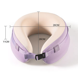 وسادة سفر مخصصة بالجملة من الفوم الذاكري على شكل حرف U مضادة للكهرباء الساكنة للاستخدام في السيارة والطائرة والمكتب - دعم للرقبة - Product Image 5