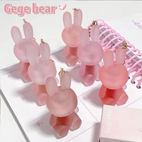 OEM ODM Gege Bear Rouge à Lèvres Velours Design Lapin Mignon Hydratant Longue Durée Anti-Transfert 2 en 1 avec Porte-clés Brillant à Lèvres Adorable