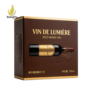 Boîte à <span class=keywords><strong>vin</strong></span> en carton ondulé brun pour 2 bouteilles avec laminage, écologique, personnalisable, directement de l'usine, pour l'emballage cadeau de <span class=keywords><strong>vin</strong></span> rouge premium - Product Image 1