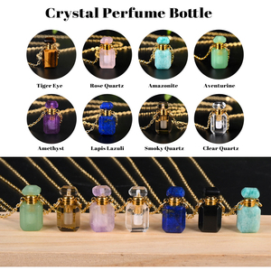 Wholesale Handmade Natural Crystal Crafted Carved Engraved Multi Color Crystal <b>Perfume</b> Bottle for Home Decoration - Product Image 6
