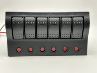 Panneau de commutation 6 voies avec protection par fusible ou disjoncteur pour voitures, bateaux, bus et véhicules tout-terrain