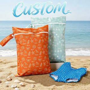 Fabricante OEM y ODM, Bolsa de Almacenamiento Colgante Portátil de Poliéster de 28*36CM para Trajes de Baño de Bebés, Ropa Sucia, Bolsa Impermeable para Ropa Mojada, 1 Unidad - Product Image 1