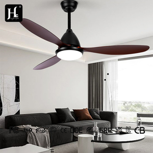 52-inch 3-ABS-blade decorative black illuminated <b>ceiling</b> <b>fan</b> for indoor living rooms - Product Image 3
