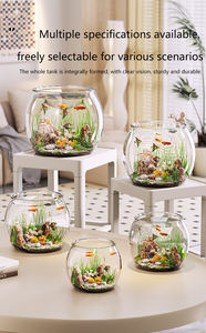 금붕어 수조 조경용 장식용 어항 전용 수족관 어항 투명 데스크탑 거실 미니어처 풍경 수조 - Product Image 3
