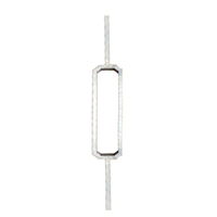 Balustrade en métal classique populaire pour l'intérieur, balustres en aluminium, double rectangle creux pour rampes d'escalier