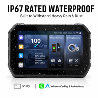 Navegador GPS para Motocicleta a Prueba de Agua, Pantalla IPS de 5 Pulgadas 854*480 con DVR, TPMS, Indicador de Velocidad, Sistema de Navegación para Moto