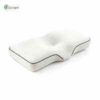 Oreiller cervical ergonomique moderne de nouvelle conception, rembourré de mousse à mémoire de forme ondulée, pour un sommeil profond, écologique et respirant