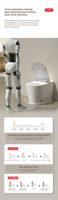 WC intelligent moderne monobloc avec bidet électrique intégré, à poser au sol, pour salle de bain