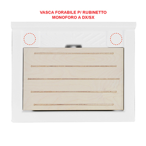 Lavabo Lux 60x50cm per Lavanderia con Mobile Impermeabile e Ripiano - Product Image 2