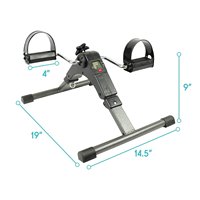 Vélo d'exercice pliable pour seniors/adultes, pédalier sous le bureau avec écran LCD, mini vélo d'exercice pour la récupération des jambes et des bras