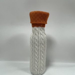 Decoración de fiesta de Navidad <span class=keywords><strong>Calas</strong></span> de botella de Navidad de punto grande Colgante de Navidad a granel Suéter de botella de vino de punto de Navidad roja - Product Image 2
