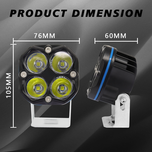 Faro LED de 3 Pulgadas con 4 Lentes, Tipo Trébol de Cuatro Hojas, para Motocicletas, Tractores, Camiones y Automóviles 4x4 - Product Image 3