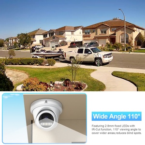 Caméra dôme IP PoE de sécurité extérieure GWSECU 8MP avec IA, dissuasion active, alarme, vision nocturne couleur, audio bidirectionnel, CMOS, pour la maison - Product Image 4