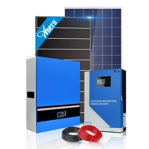 家庭用太陽光発電キット3kva7kwオフグリッドインバーター太陽光発電システムを完成