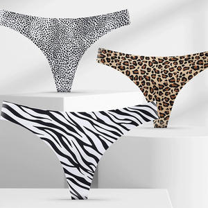Tanga Sexy de Leopardo, de Seda Helada, Cintura Baja, Transpirable, para Mujer, Deportiva, de Secado Rápido - Product Image 3