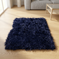 Fluffy High Pile Shag Rugs Flokati Wool Area Rug Indian Handwoven Luxury Soft Durable Pet Friendly Reversible Home Office