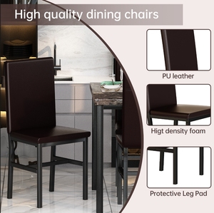 <span class=keywords><strong>โต๊ะ</strong></span><span class=keywords><strong>หินอ่อน</strong></span>ด้านบนบ้านเฟอร์นิเจอร์ร้านอาหาร<span class=keywords><strong>โต๊ะ</strong></span>รับประทานอาหารและหนัง PU เก้าอี้พ<span class=keywords><strong>นัก</strong></span><span class=keywords><strong>พิง</strong></span>ชุดโต๊ะรับประทานอาหารหรูหราชุดเก้าอี้ 6 ตัว - Product Image 5