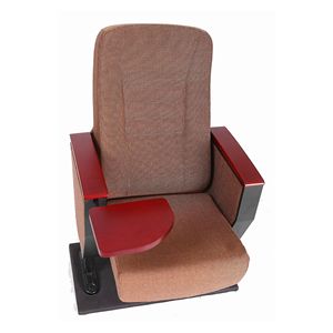 Asiento de fila para teatro con reposabrazos para auditorio, sala de conferencias, lugar de conciertos, color marrón, personalizable - Product Image 5