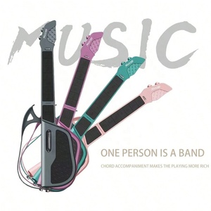 Juguete de <span class=keywords><strong>guitarra</strong></span> táctil inteligente sin cuerdas para niños, instrumento Musical educativo, sin cuerdas juguete, <span class=keywords><strong>guitarra</strong></span> plegable para banda de un solo hombre - Product Image 3