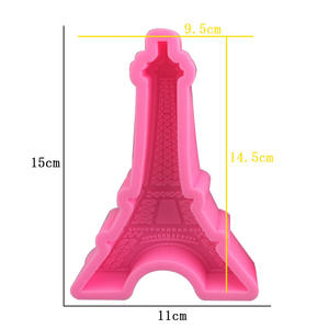 Moldes de Fondant de silicona en forma de <span class=keywords><strong>torre</strong></span> <span class=keywords><strong>Eiffe</strong></span> 3D de tamaño pequeño y grande para manualidades de azúcar, moldes de pastel de silicona seguros para alimentos - Product Image 5